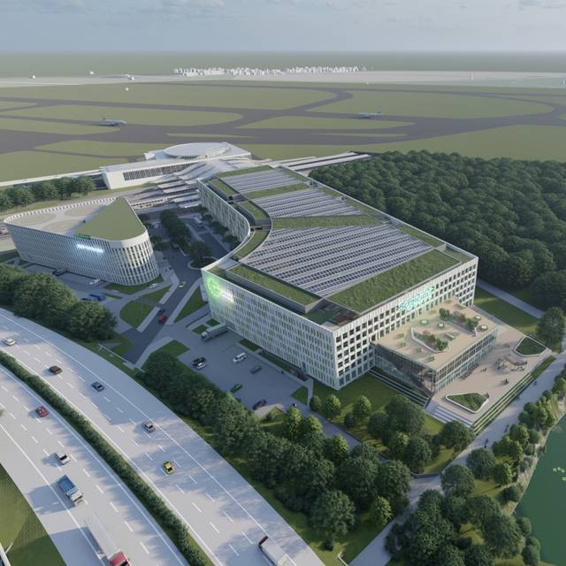 Luftaufnahme des EUREF-Campus