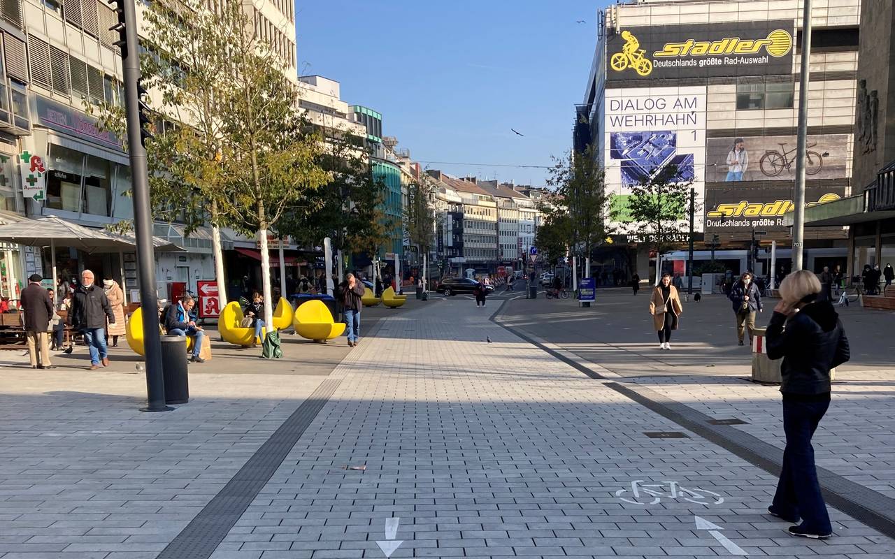 Radweg auf der Schadowstraße