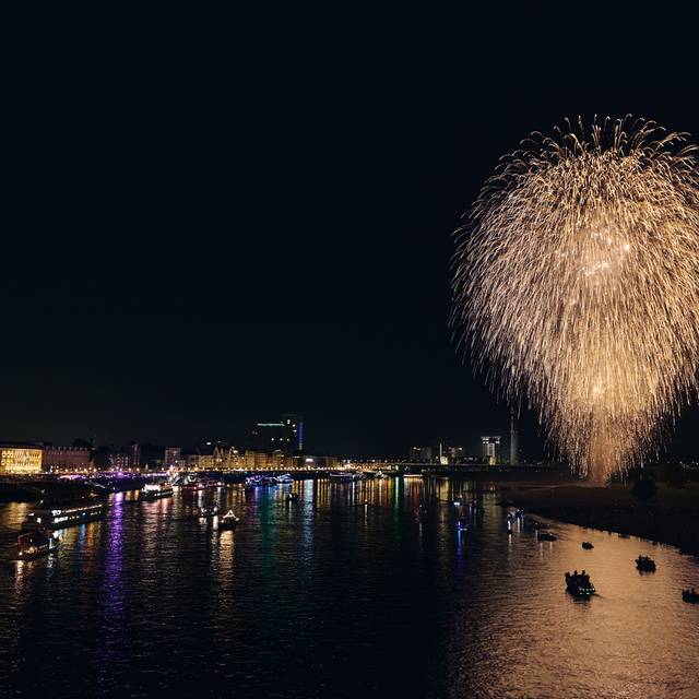 Eindrücke vom japanischen Feuerwerk am Rhein.