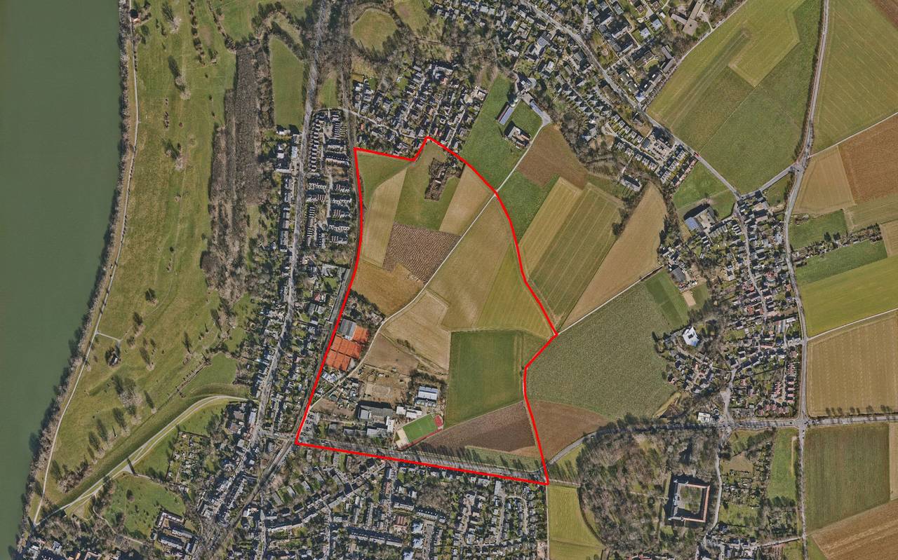Ein Luftbild vom geplanten Großbaugebiet "Nördlich Kalkumer Schlossallee"