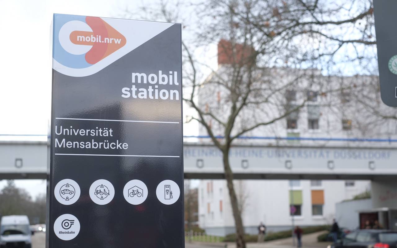 Mobilitätsstation an der UNI-Mensa.