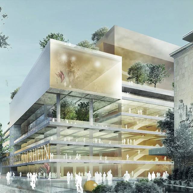 Futuristische Pläne für den Opern-Neubau am Wehrhahn.