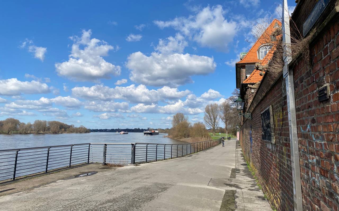 Die Rheinpromenade in Kaiserswerth.