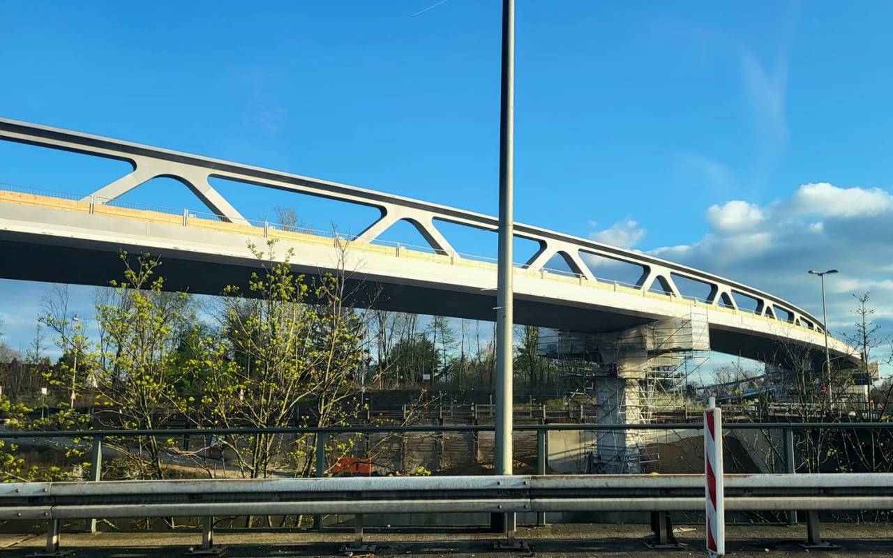 Die Brücke für die Stadtbahnlinie U81 am Nordstern.
