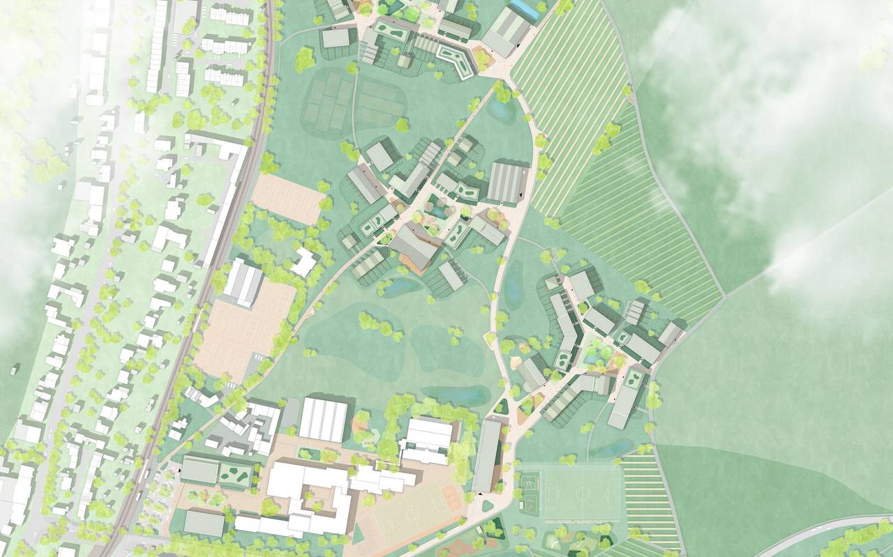 Die Planung des großen neuen Gebietes mit 550 Wohnungen, zwei großen Schulen und Sportanlagen sorgt seit Beginn für Kritik aus der Bürgerschaft - aktuell sind dort Wiesen und Felder.