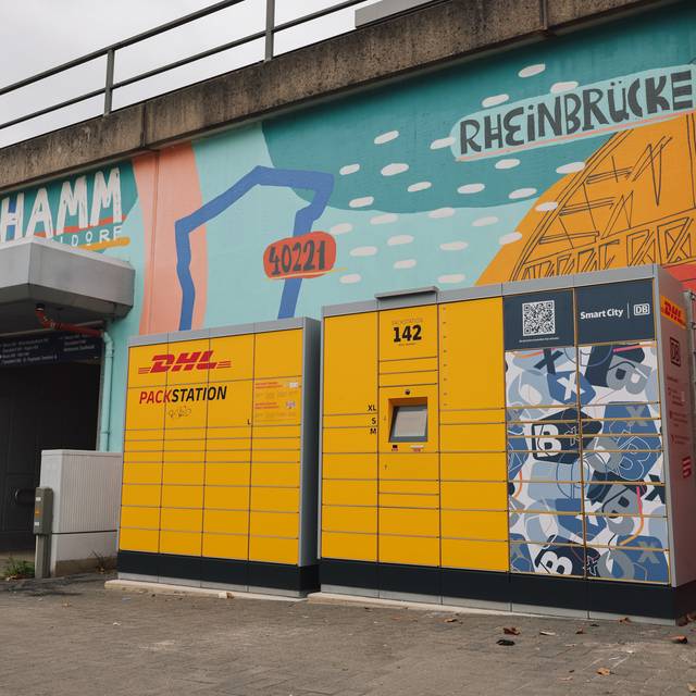 Die neue Mobilitätsstation Hamm. Dort gibt es auch eine neue DHL-Paket-Abholstation.