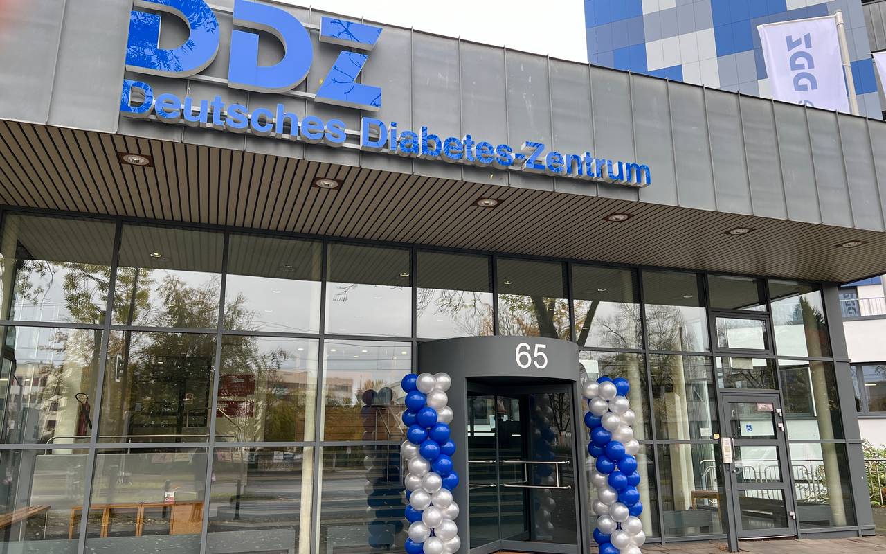 Eingang des deutschen Diabetes Zentrums in Oberbilk beim 60-jährigen Jubiläum