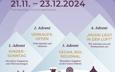 Stadtteil-Weihnachtsmärkte: Ein Werbeplakat zum Weihnachtsmarkt auf der Nordstraße. Unter anderem sind Termine aufgeführt