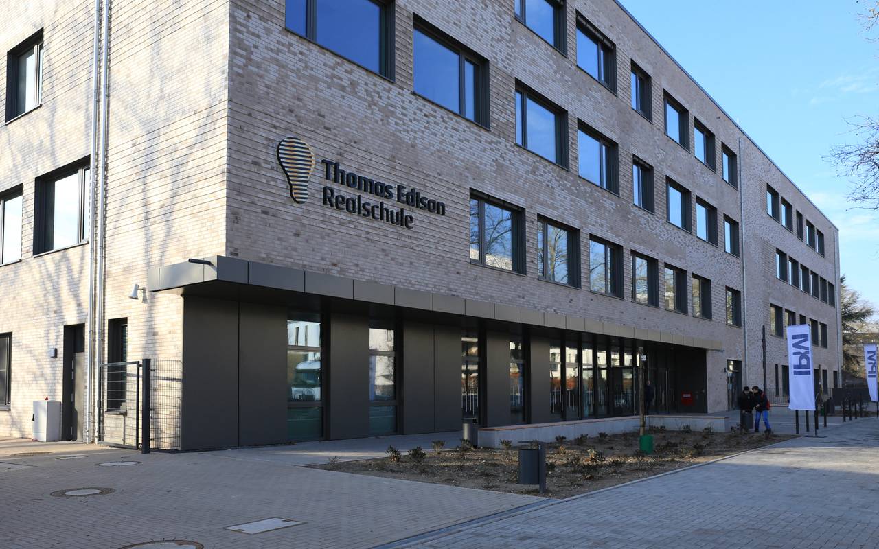 Der Neubau der Realschule Thomas Edison an der Schlüterstraße