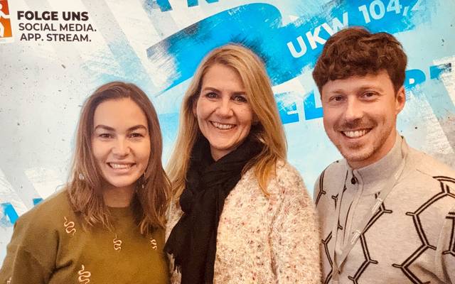 Claudia Monréal mit ihren Gästen Renata und Valentin Lusin.