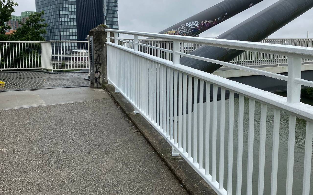 An der Hafeneinfahrtsbrücke am Parlamentsufer gibt es bereits ein sicherheitsbedingt erhöhtes Geländer.