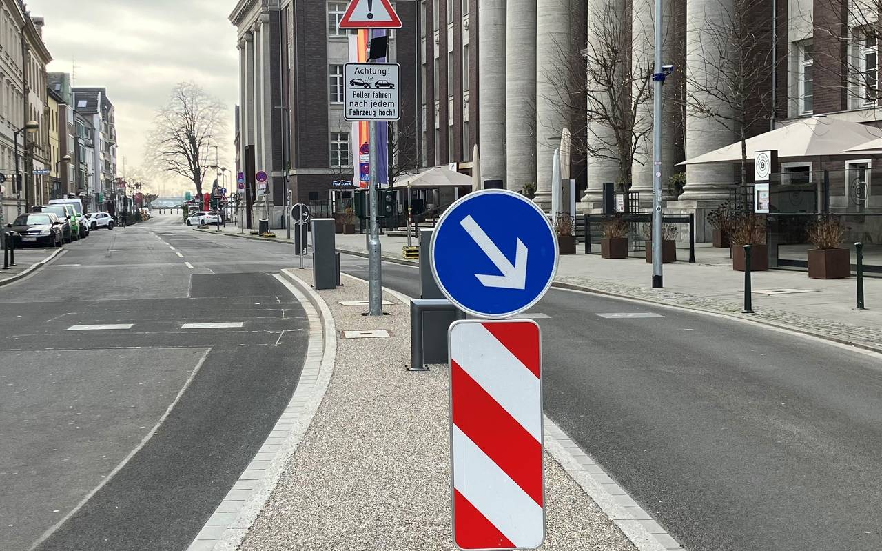 Durch die neue Hubpolleranlage soll die Mühlenstraße erheblich beruhigt und die Aufenthaltsqualität verbessert werden.