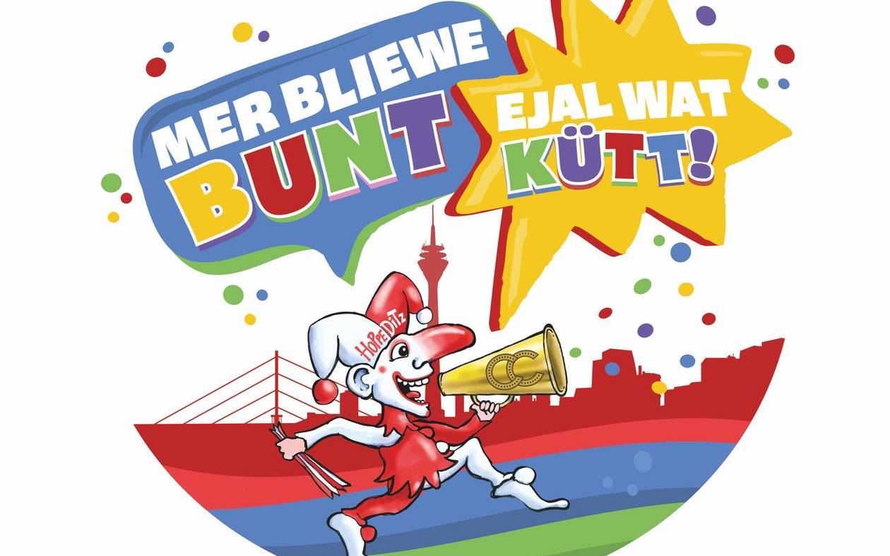 Das CC hat das neue Motto für die Karnevalssession 2026 bekannt gegeben: "Mer bliewe bunt - ejal war kütt!"