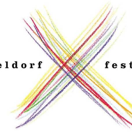 Logo Düsseldorf festival - buntes X und Schriftzug