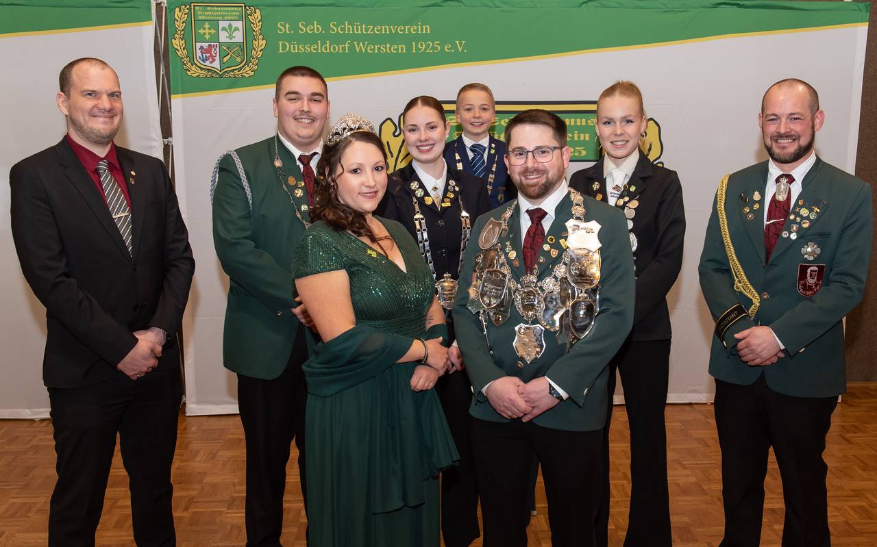 Die aktuellen Majestäten vom St. Seb. Schützenverein-Düsseldorf Wersten 1925 e.V.