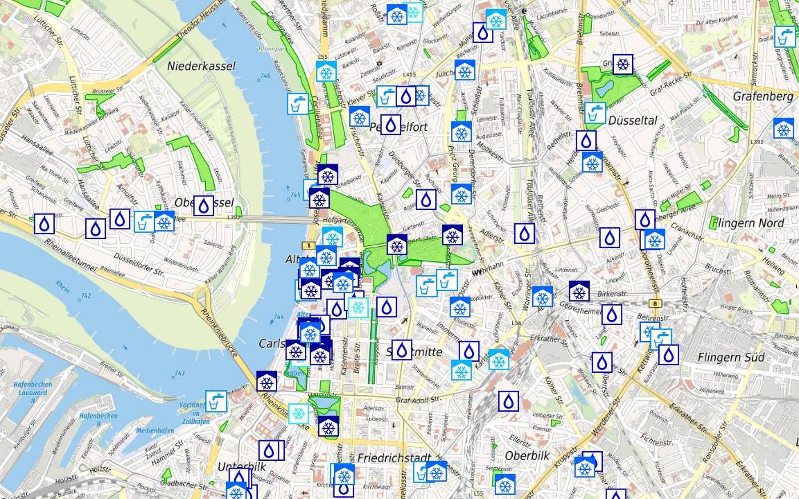 Viele kühle Plätze für heiße Tage zeigt die "Karte der kühlen Orte".
