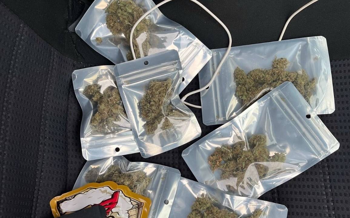 Sichergestelltes Marihuana nach einer Kontrolle auf dem Südring.