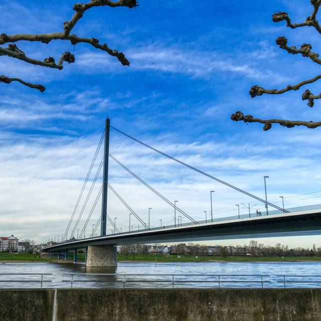 Die Oberkasseler Brücke. Blick von der Altstadt nach Oberkassel.