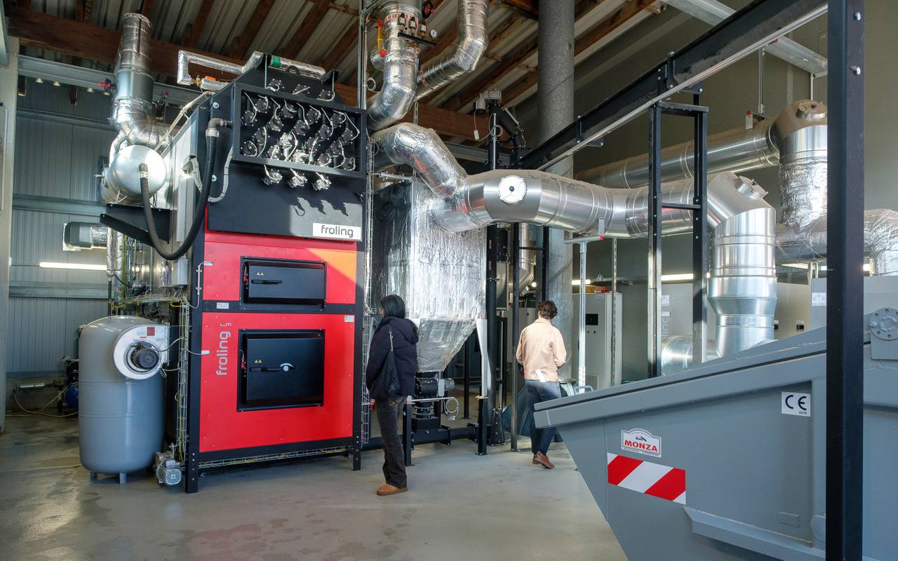Ein Blick auf die neue Biomasseanlage im Düsseldorfer Hauptbetriebshof.