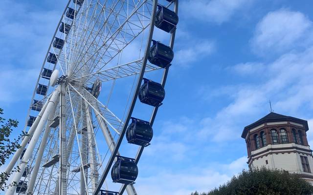 Das Riesenrad auf dem Burgplatz; das sogenannte Wheel of Vision.