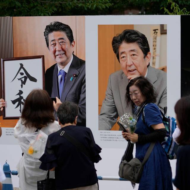 Jahrestag der Ermordung des japanischen Premiers Abe