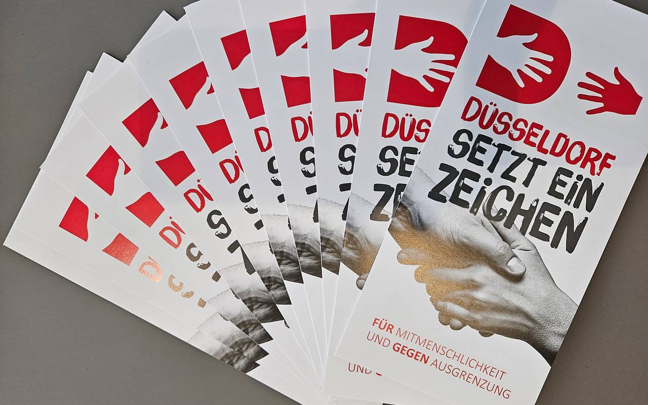 Flyer der Bürgerstiftung und der Aktion Düsseldorf setzt ein Zeichen