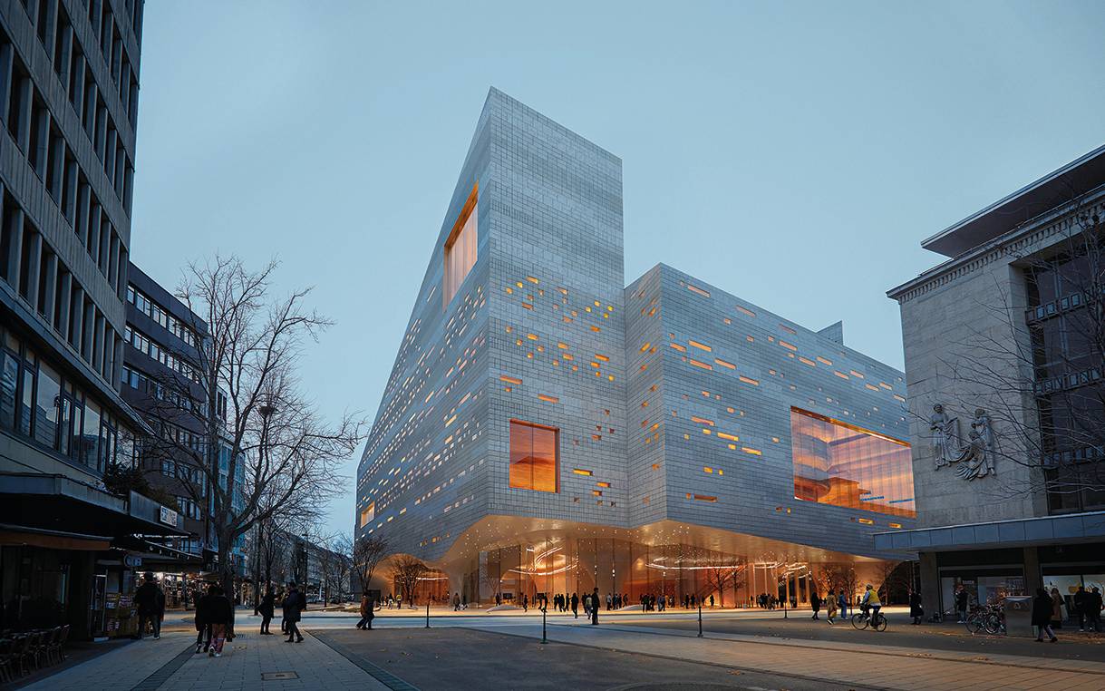 Der 1. Platz beim Generalplanungswettbewerb "Opernhaus der Zukunft": Der Entwurf des Architekturbüros "Snøhetta Oslo AS" aus Oslo.