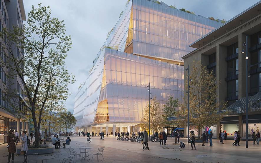 Platz 4 des Generalplanungswettbewerbs "Opernhaus der Zukunft": der Entwurf von "wulf architekten" aus Stuttgart