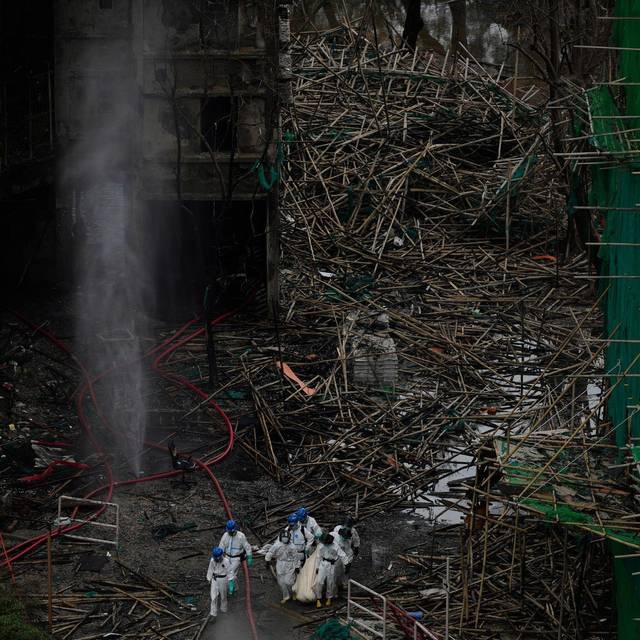 Nach Brand in Hongkong