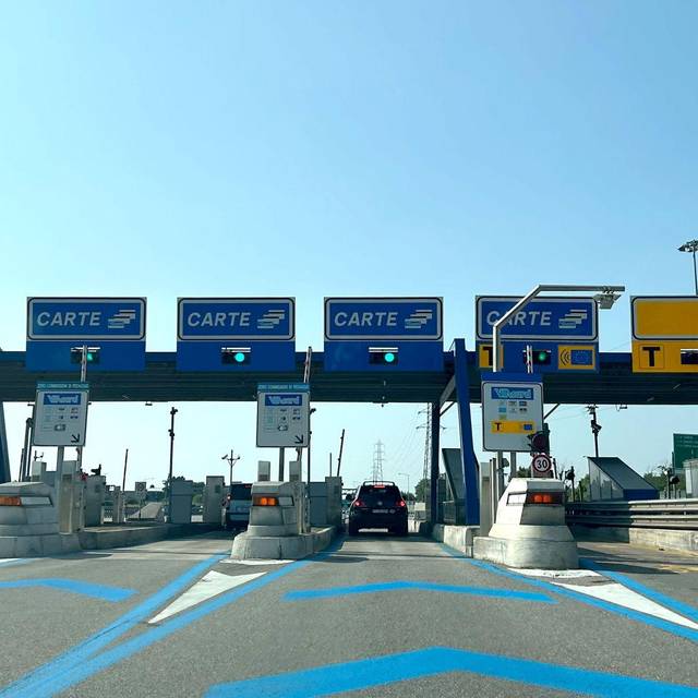 Mautstelle auf italienischer Autobahn