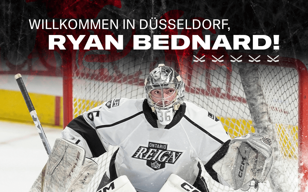 DEG-Torwart Ryan Bednard im Einsatz, er trägt das Trikot von Ontario