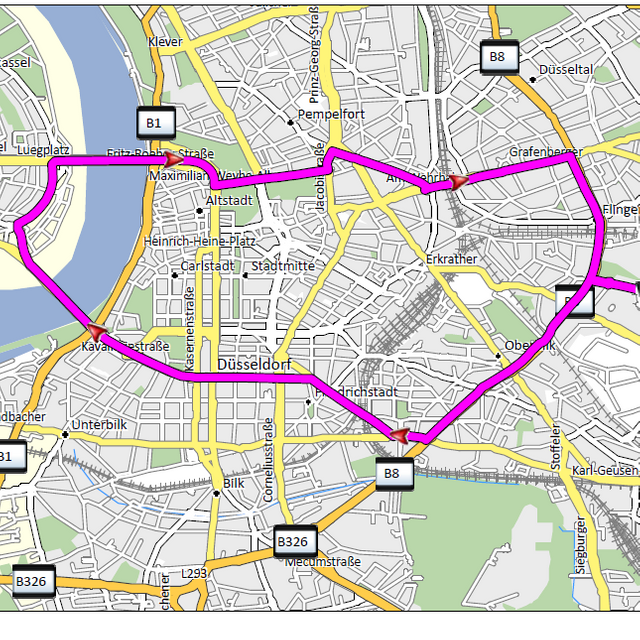 Biker4Kids Motorradkorso - ein Überblick über die geplante Route.