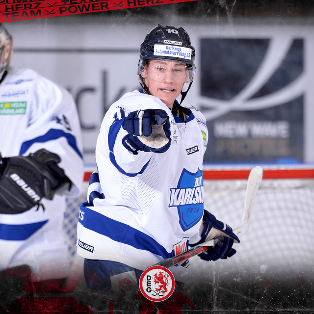 Stürmer David Rundqvist im weißen Trikot