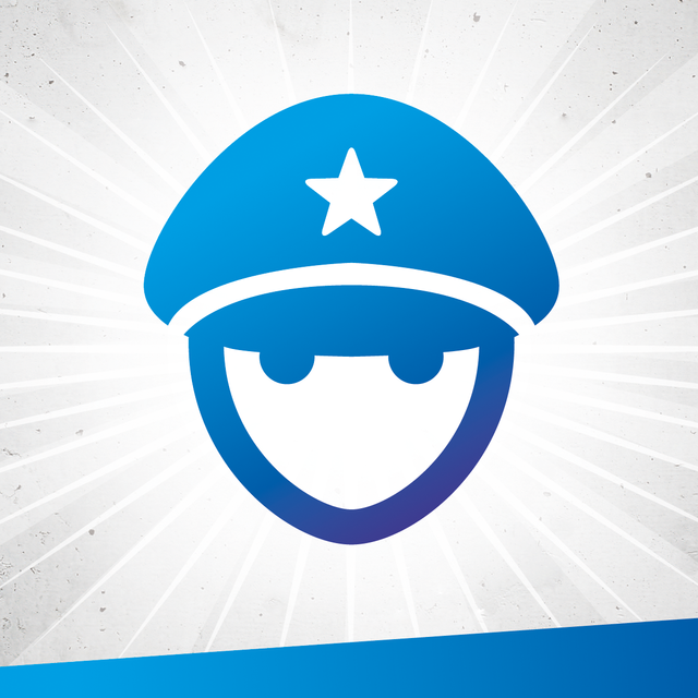 Ein Polizist mit blauer Mütze auf grauem Grund. Dies ist ein Symbolbild für die Homepage von Antenne Düsseldorf.