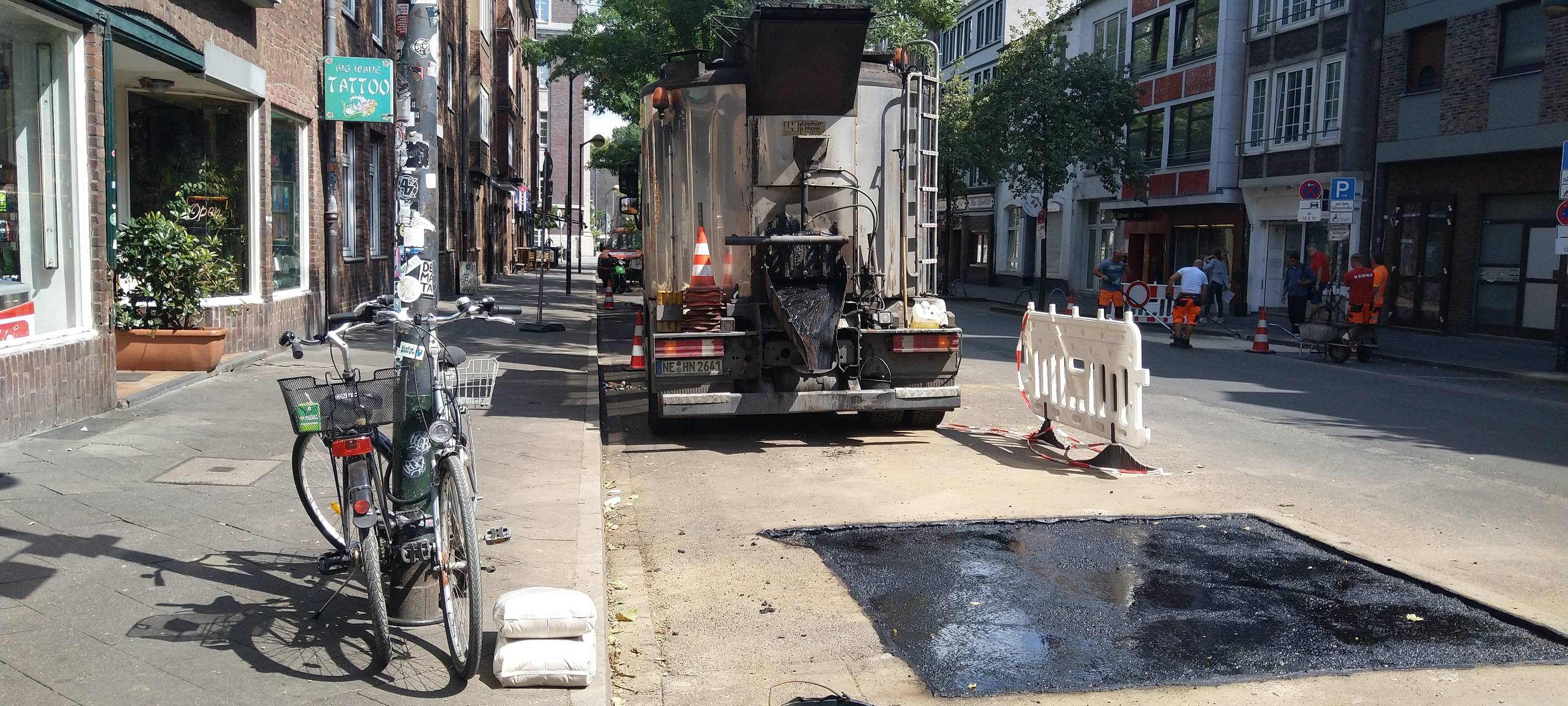 Die Mühlenstraße ist jetzt eine verkehrsberuhigte Zone