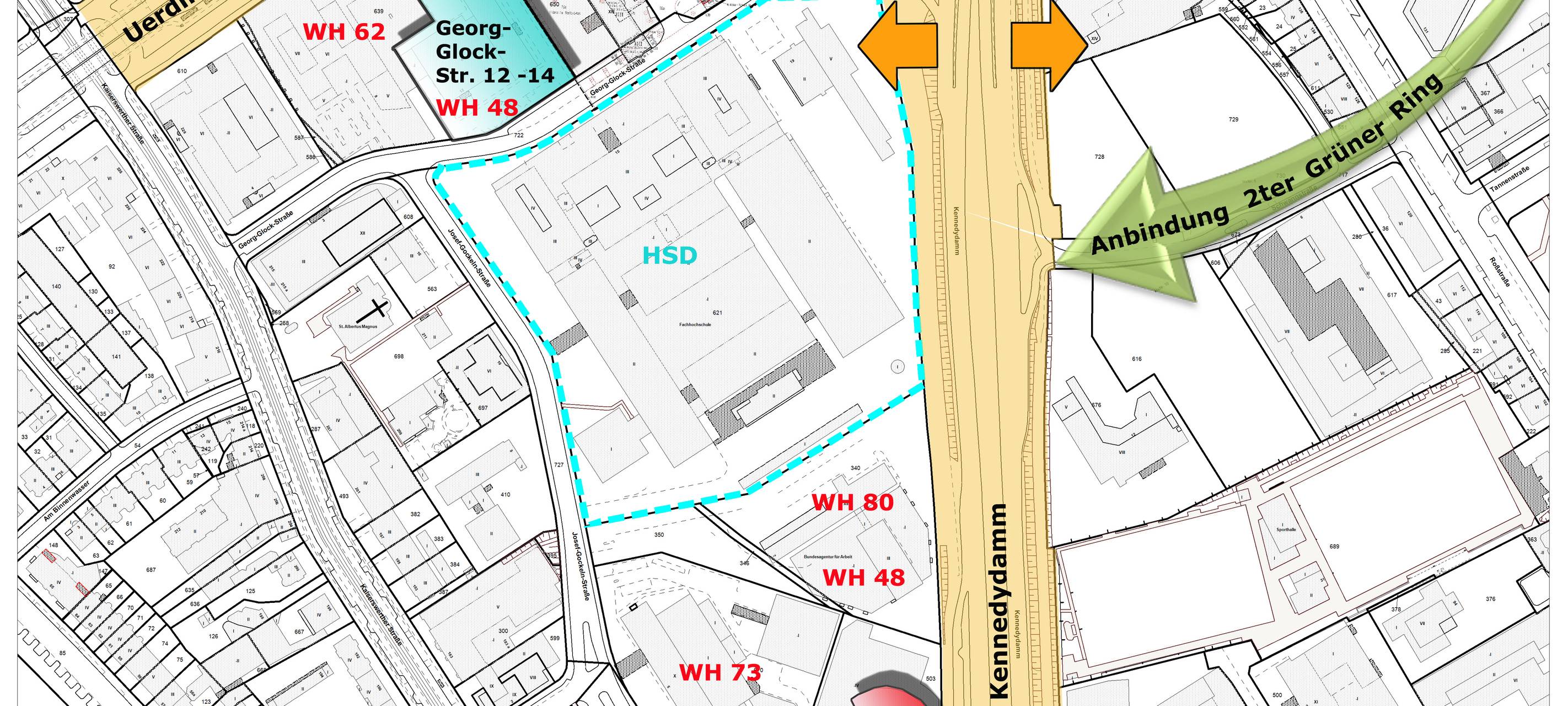 Neue Baupläne für das Areal am Kennedydamm