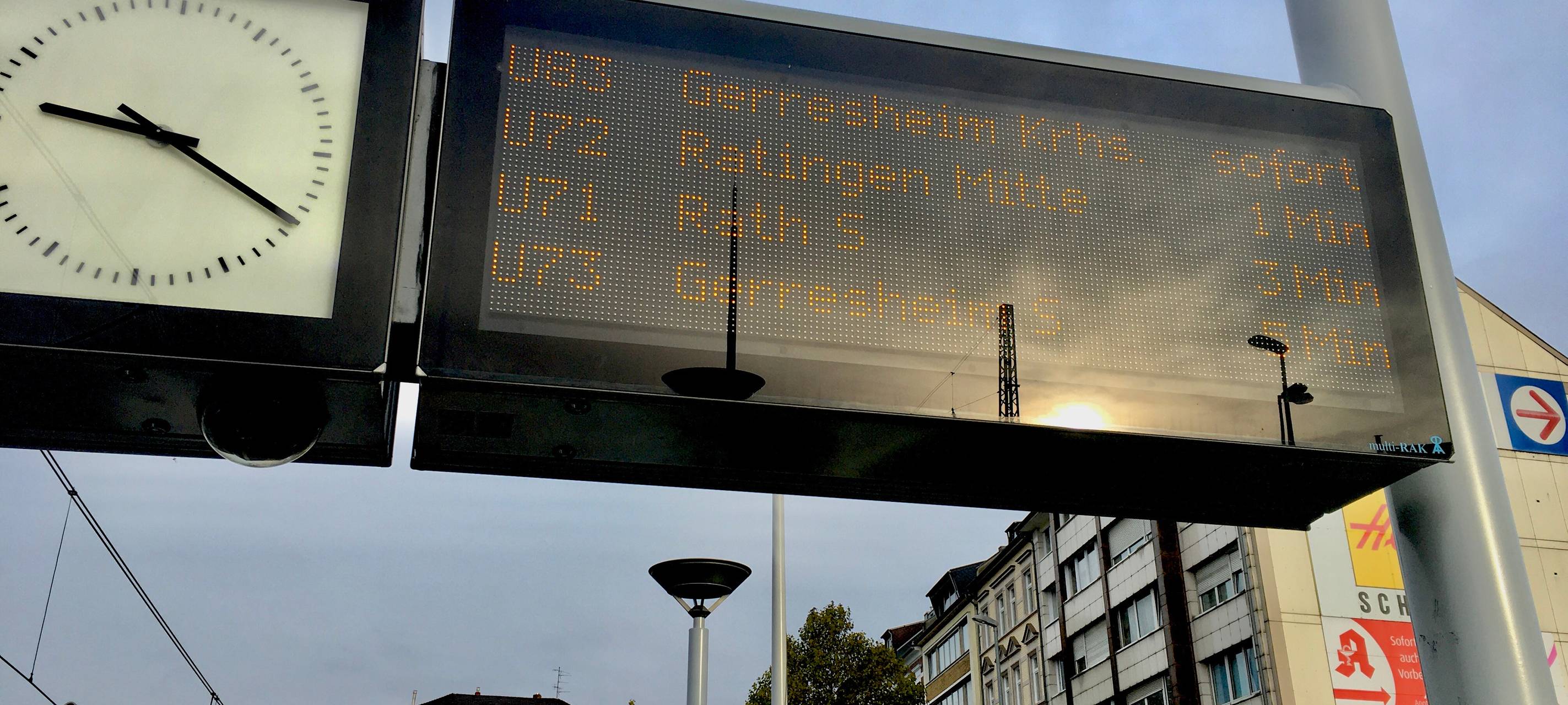 Düsseldorfer Rheinbahn unpünktlicher als in den Vorjahren