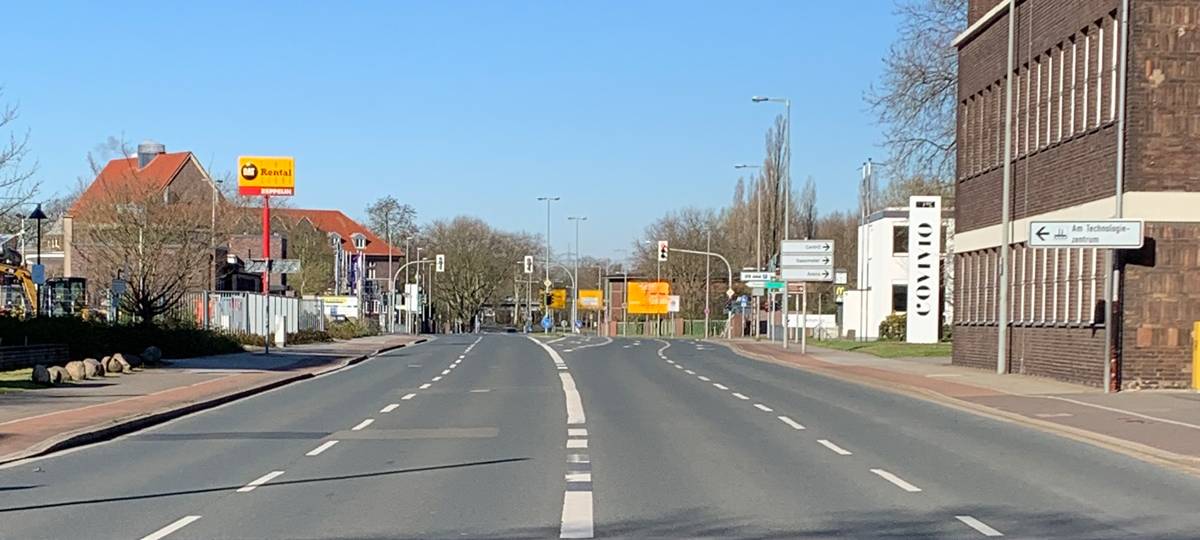 Weniger Verkehr und Unfälle in Düsseldorf