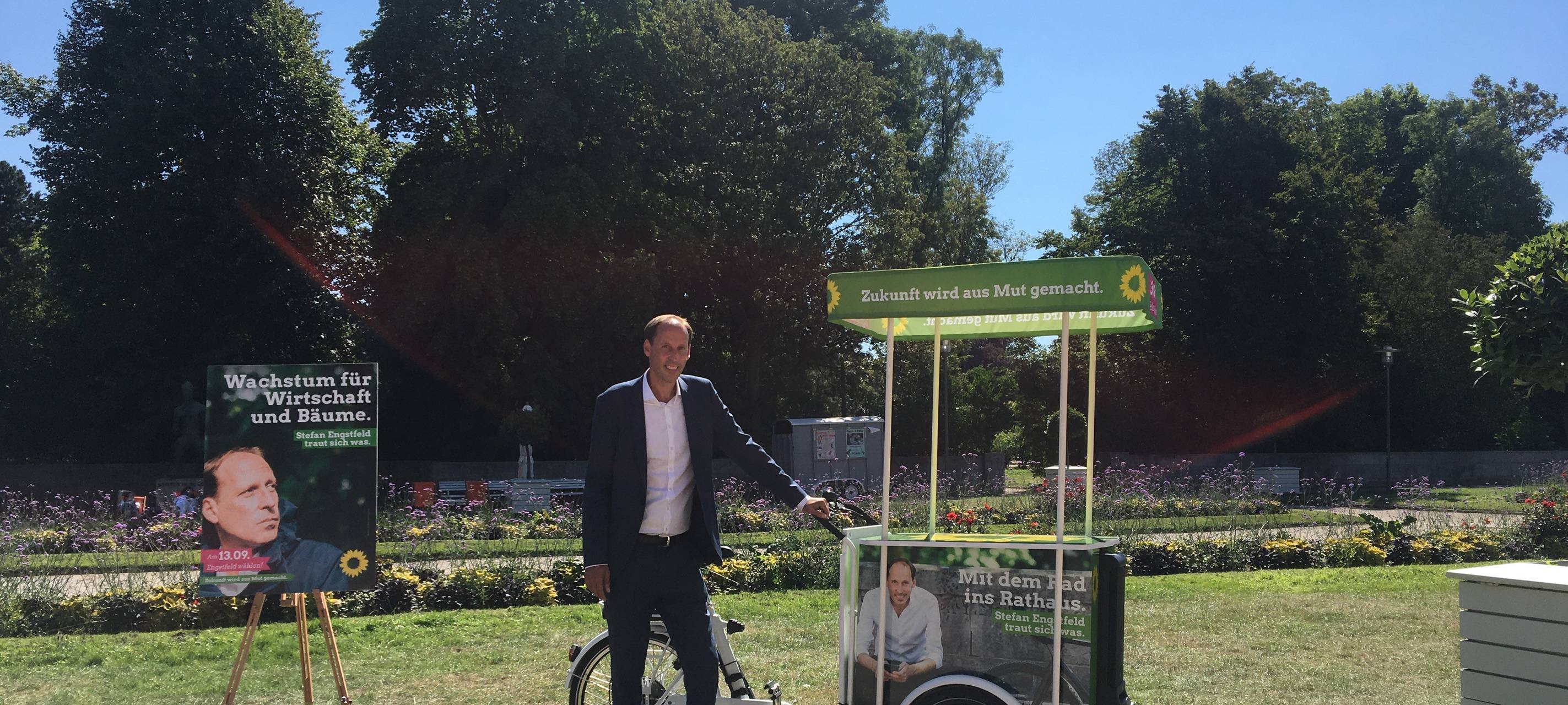 GRÜNEN-Kandidat Stefan Engstfeld stellt sein Programm für Düsseldorf vor