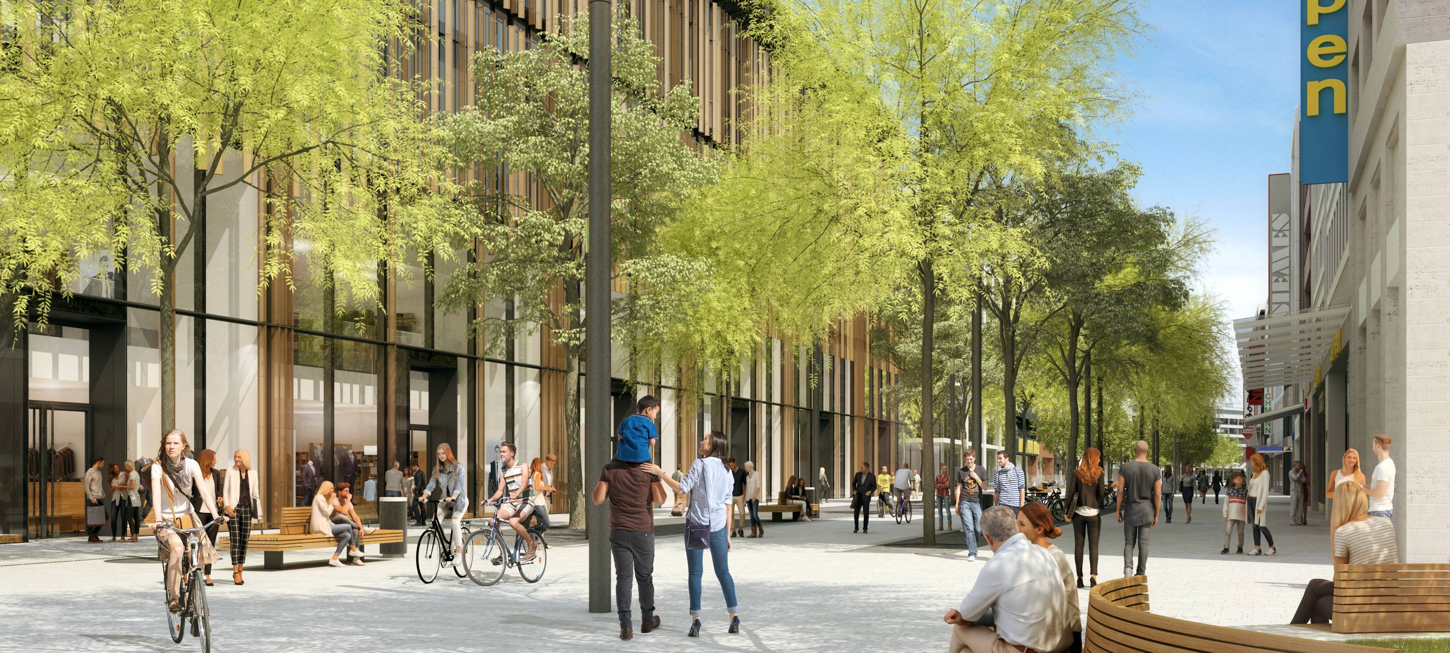 Umbau der Düsseldorfer Schadowstraße kommt voran