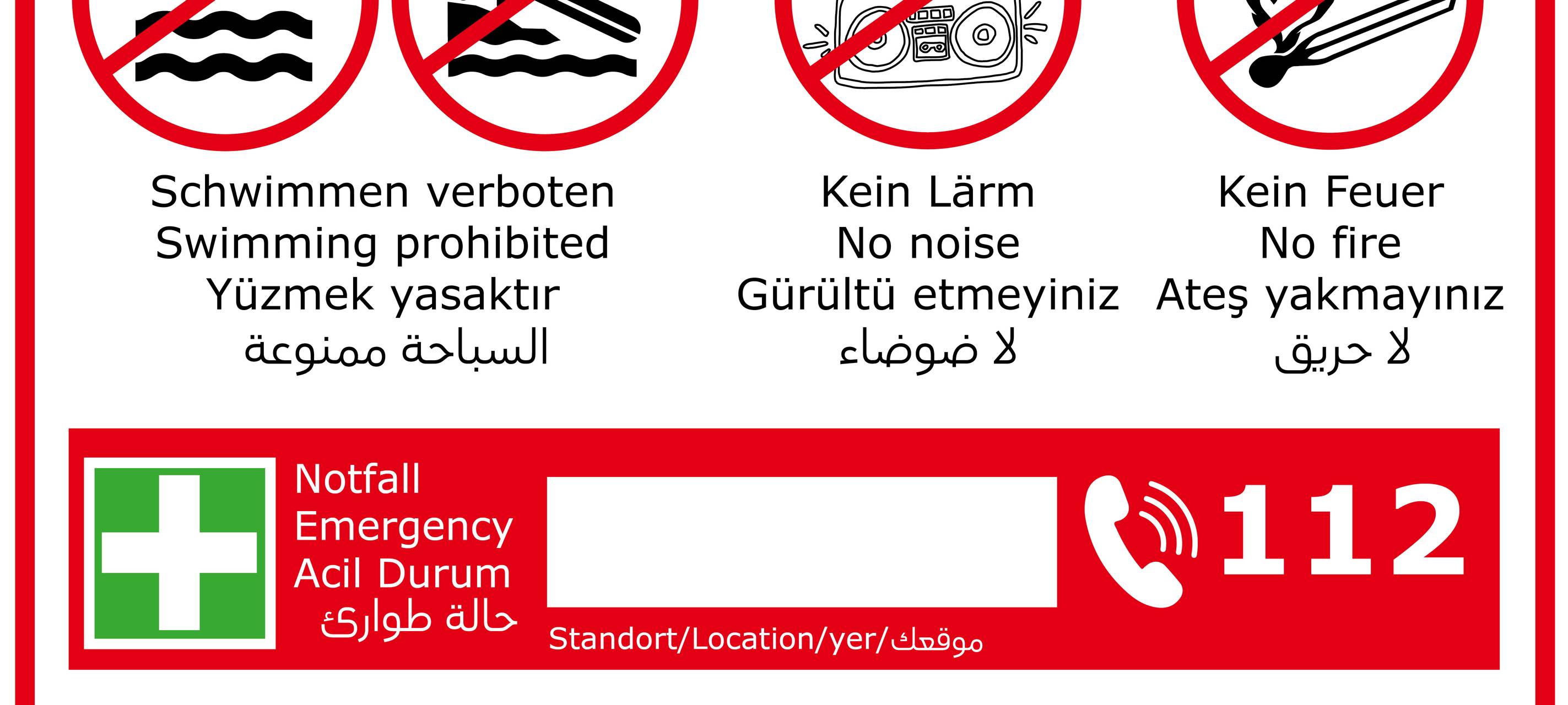 Düsseldorf: Neue Schilder warnen vor Rhein-Gefahr