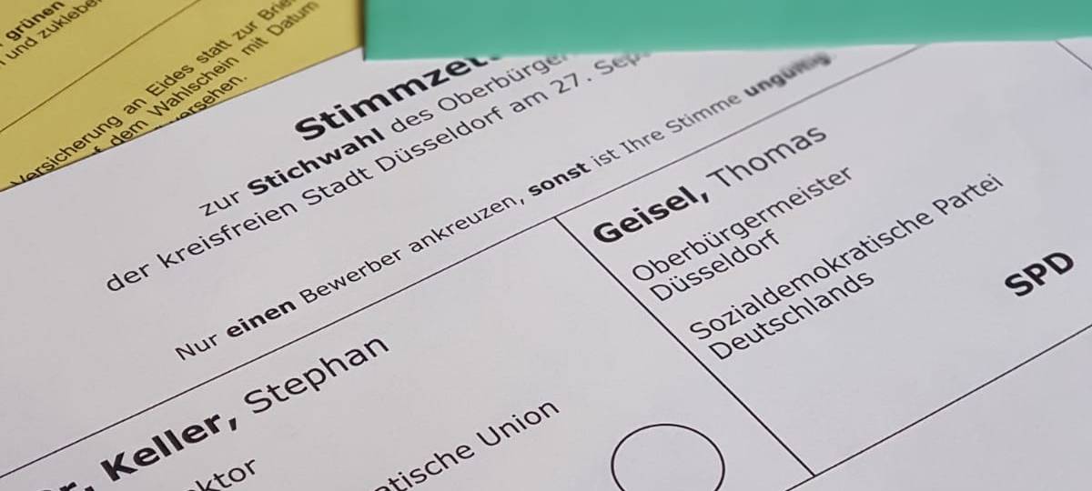 27. September 2020: Stichwahl in Düsseldorf