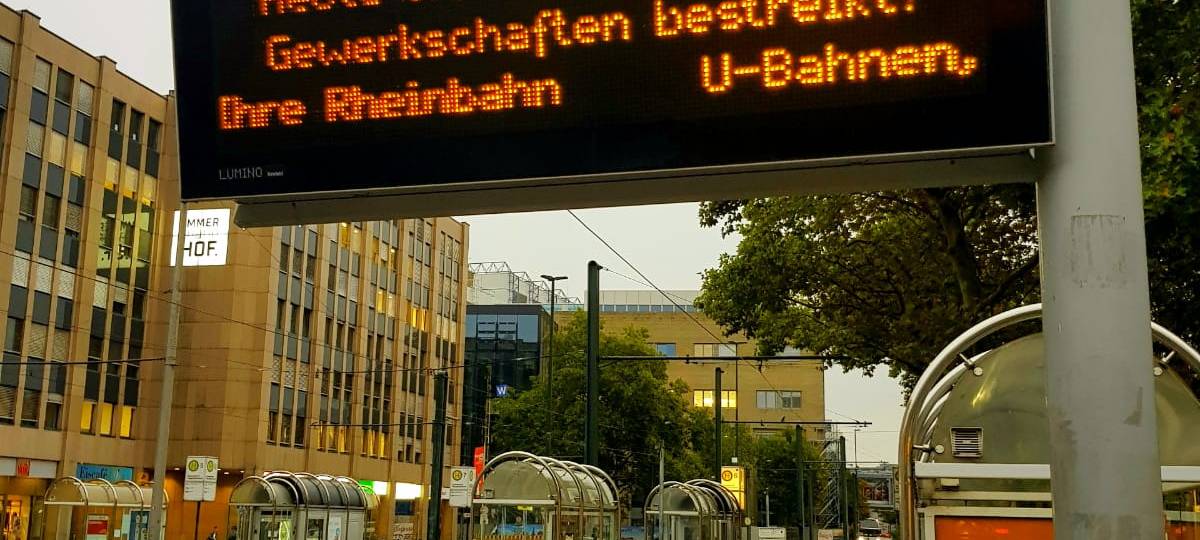 Streik! Auch die Düsseldorfer Rheinbahn ist betroffen