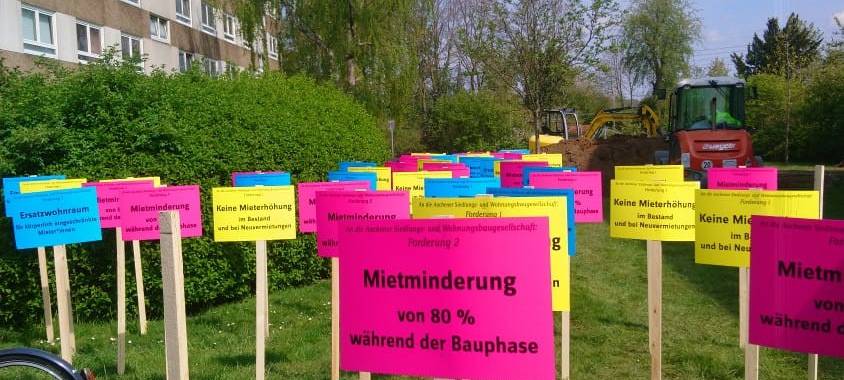 Mieterprotest in Düsseldorf Eller