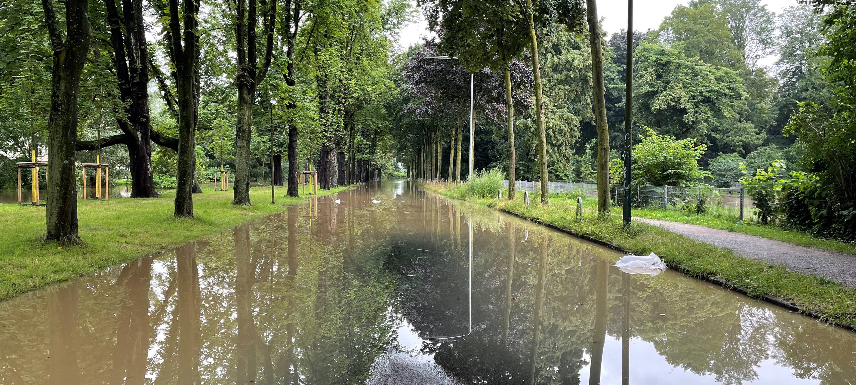 Hochwasser in der Ostparksiedlung