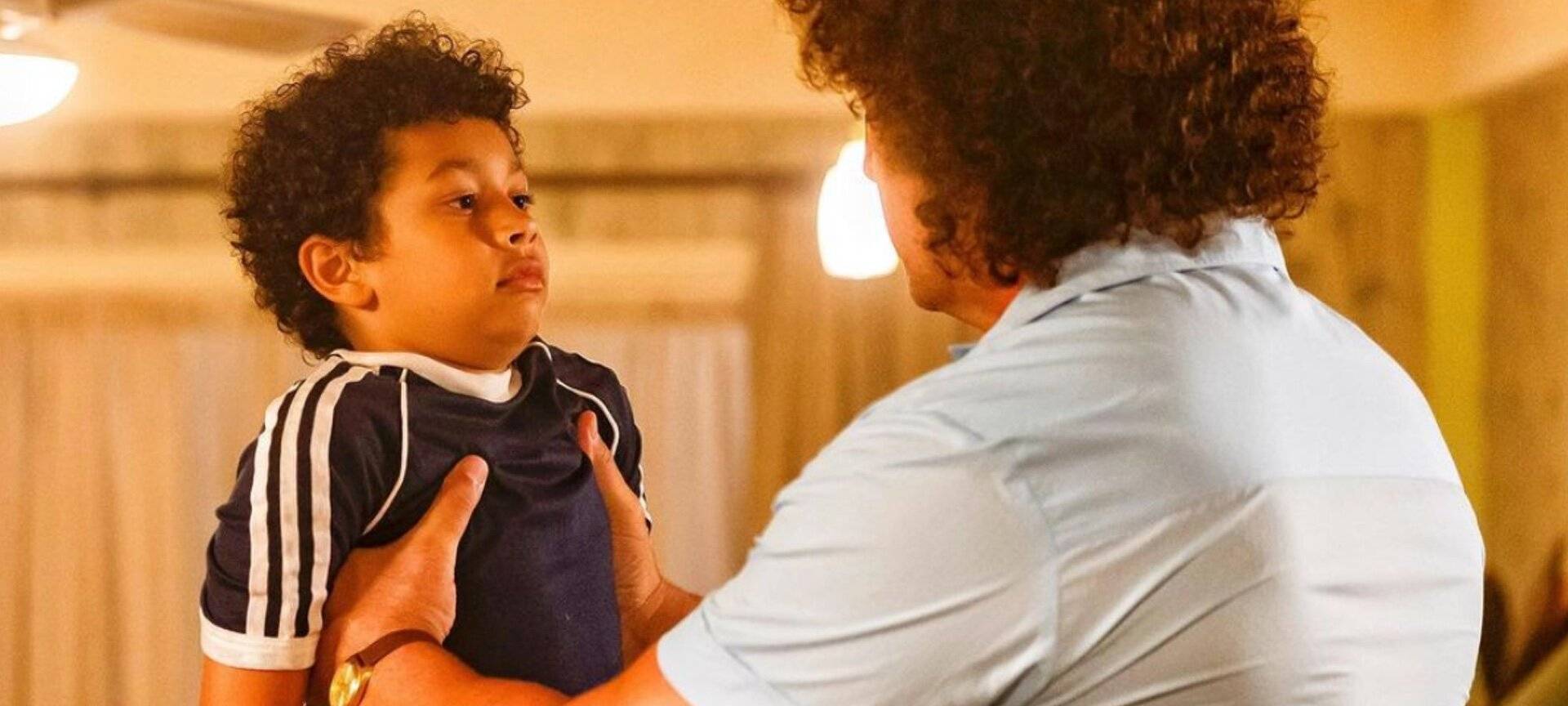 Dwayne und sein Dad.