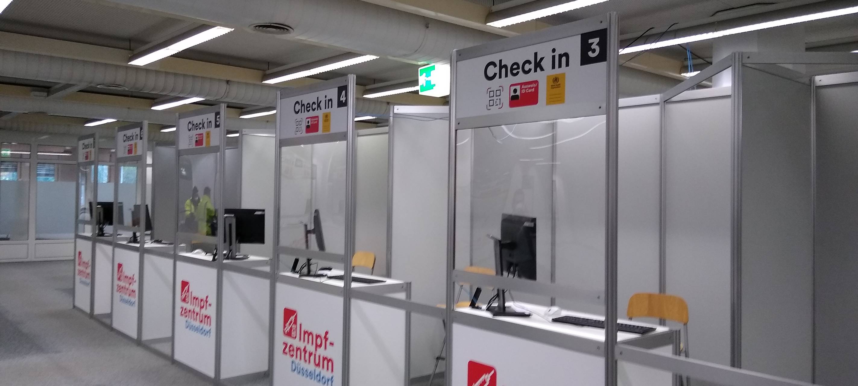 Düsseldorfer Impfzentrum 2.0 hinter dem Hauptbahnhof