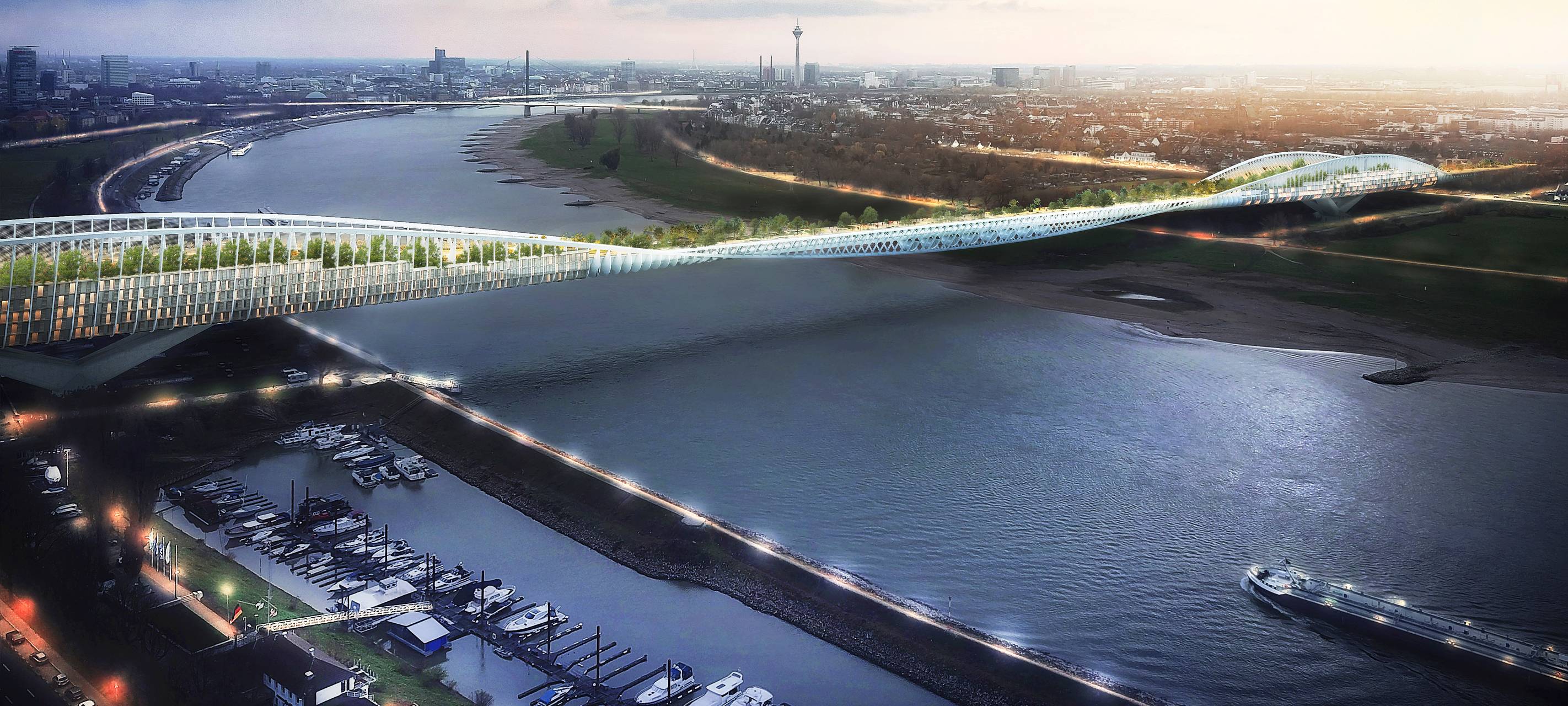 „Green Bridge“ als neue Theodor-Heuss-Brücke in Düsseldorf?