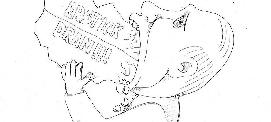 Skizze von Tillys Düsseldorfer Putin-Wagen wird versteigert