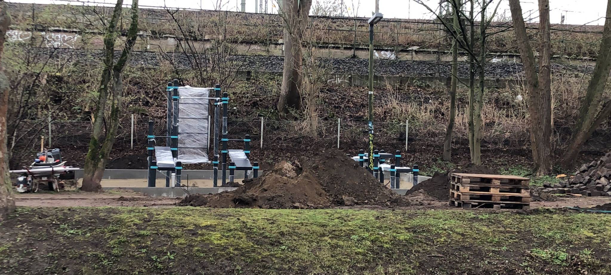 Calistenics-Park im Düsseldorfer Volksgarten